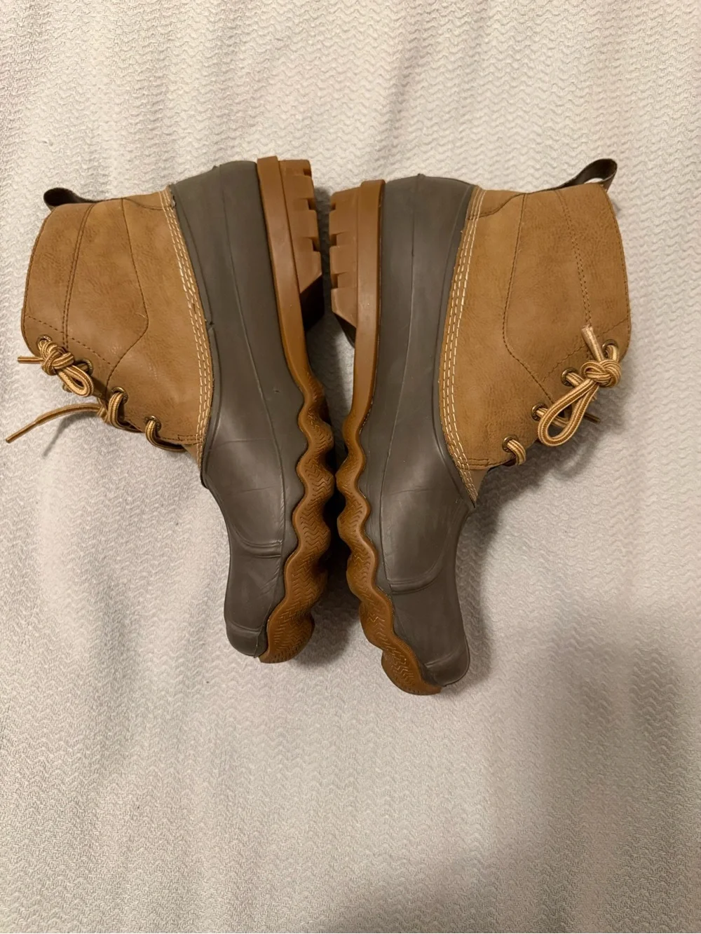 Sperry Brown and Tan Waterproof Duck Boots size 10.5